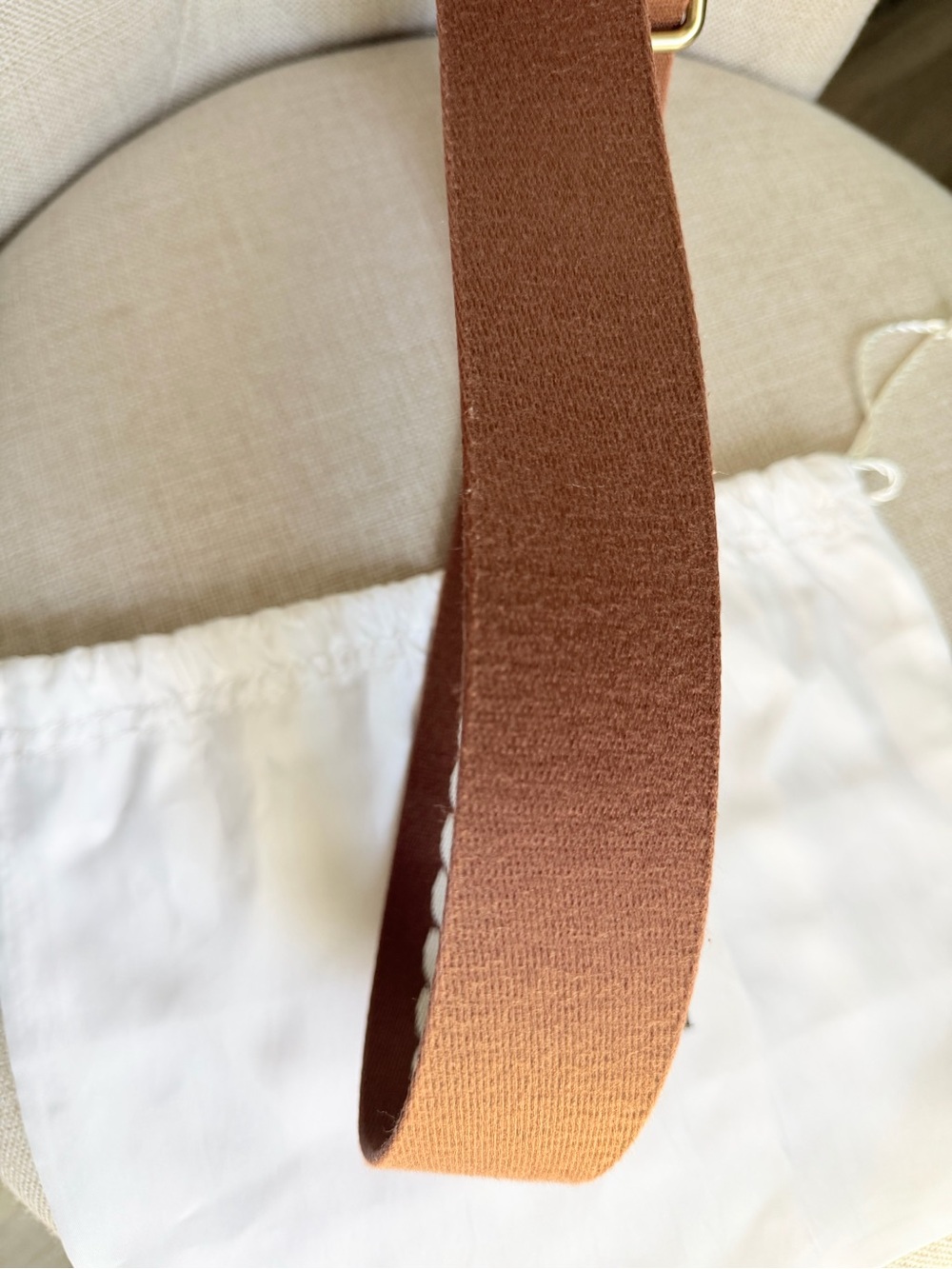 COACH Novelty Adjustable Reversible Guitar Shoulder Strap Brown Chalk Leather - Picture 13 of 16